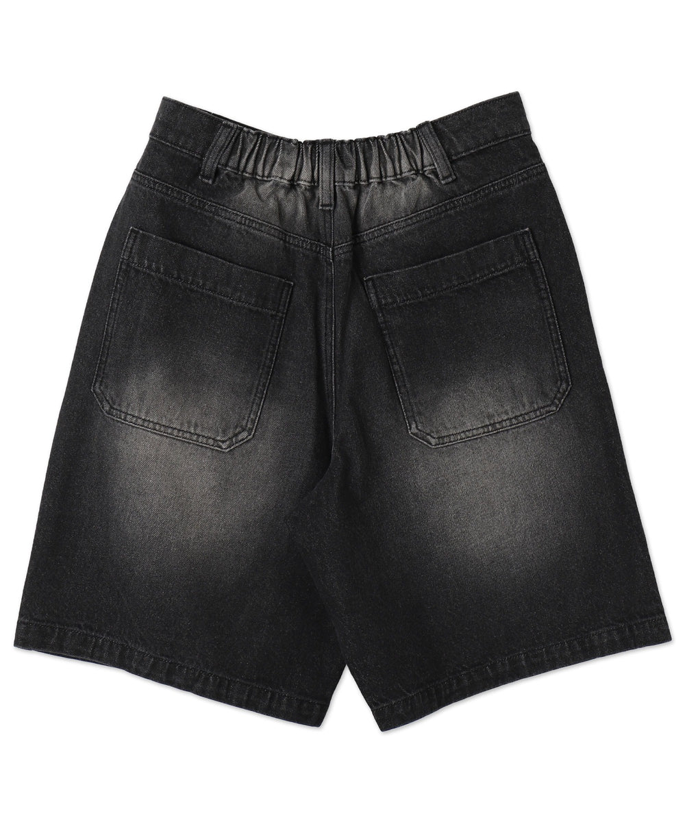 ヴィンテージウォッシュデニムハーフパンツ