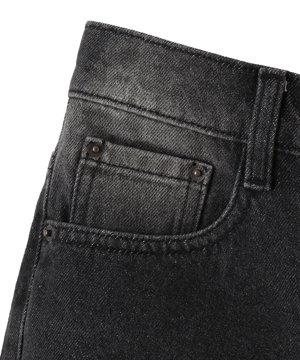 ヴィンテージウォッシュデニムハーフパンツ