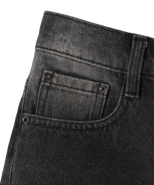 ヴィンテージウォッシュデニムハーフパンツ