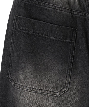 ヴィンテージウォッシュデニムハーフパンツ