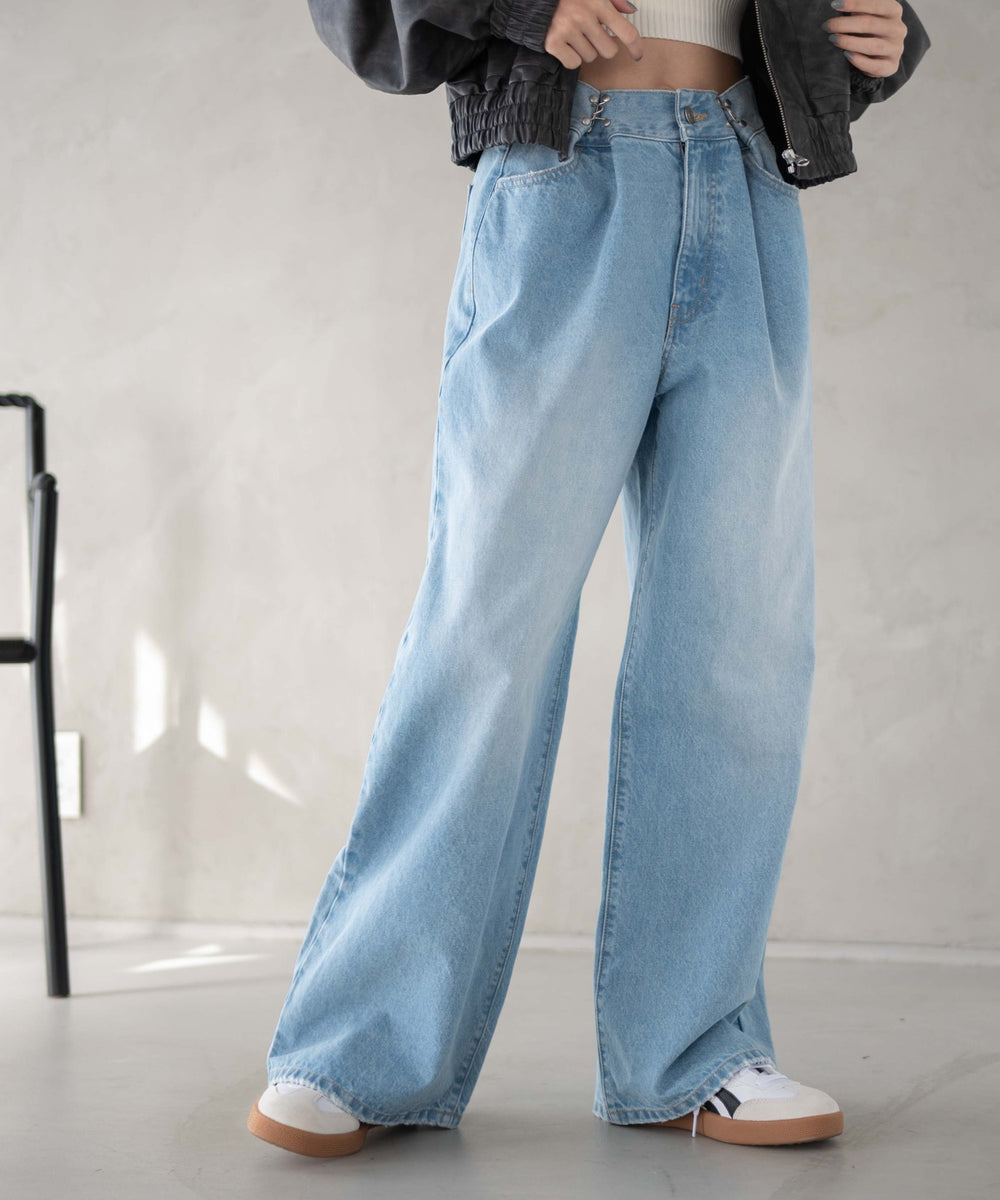 デニム淡 モデル：161cm M着用