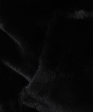 ファーフードグラフィックブルゾン