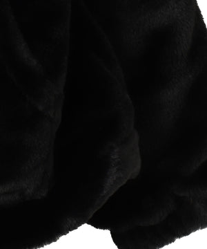 ファーフードグラフィックブルゾン