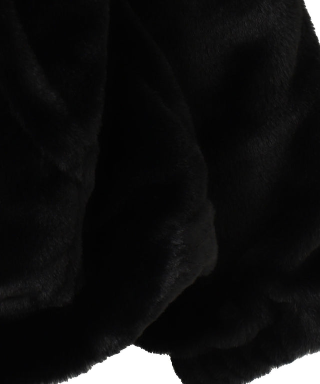 ファーフードグラフィックブルゾン