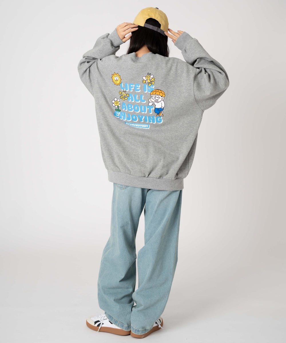 柄52　杢グレー　モデル：161cm L着用