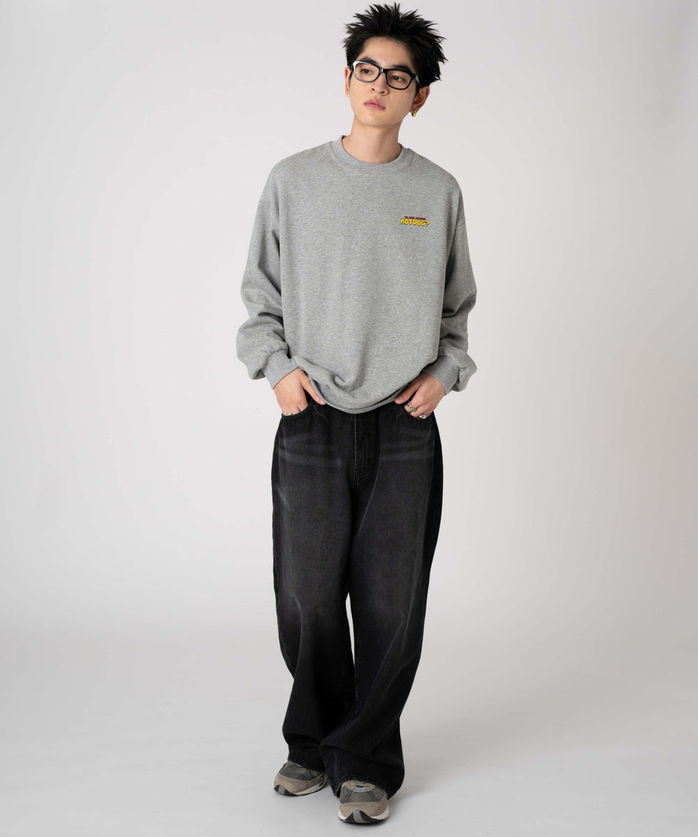 柄57　杢グレー　モデル：180cm L着用