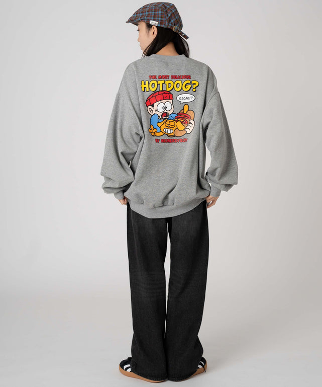 柄57　杢グレー　モデル：161cm L着用