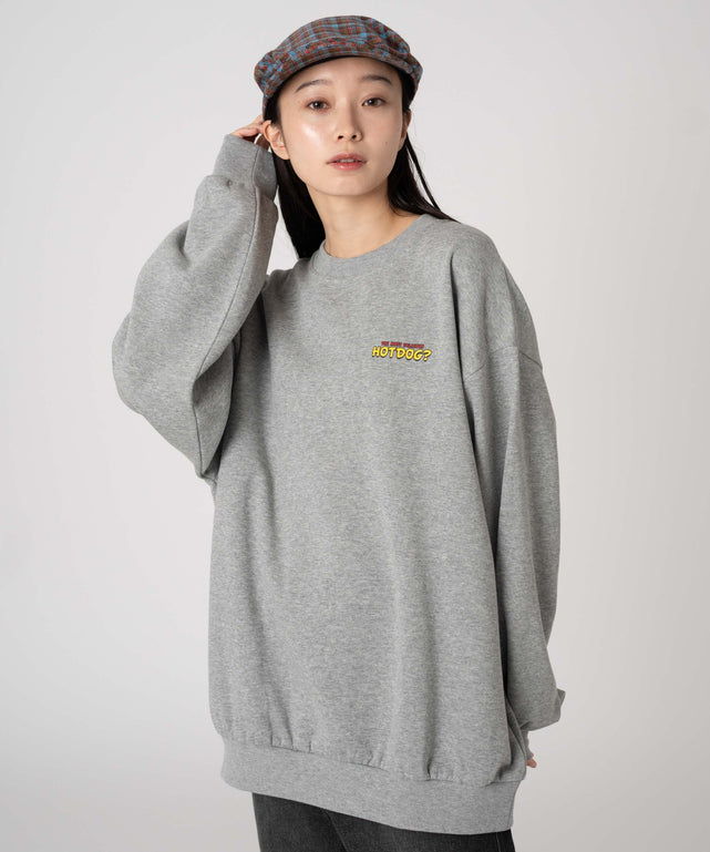 柄57　杢グレー　モデル：161cm L着用