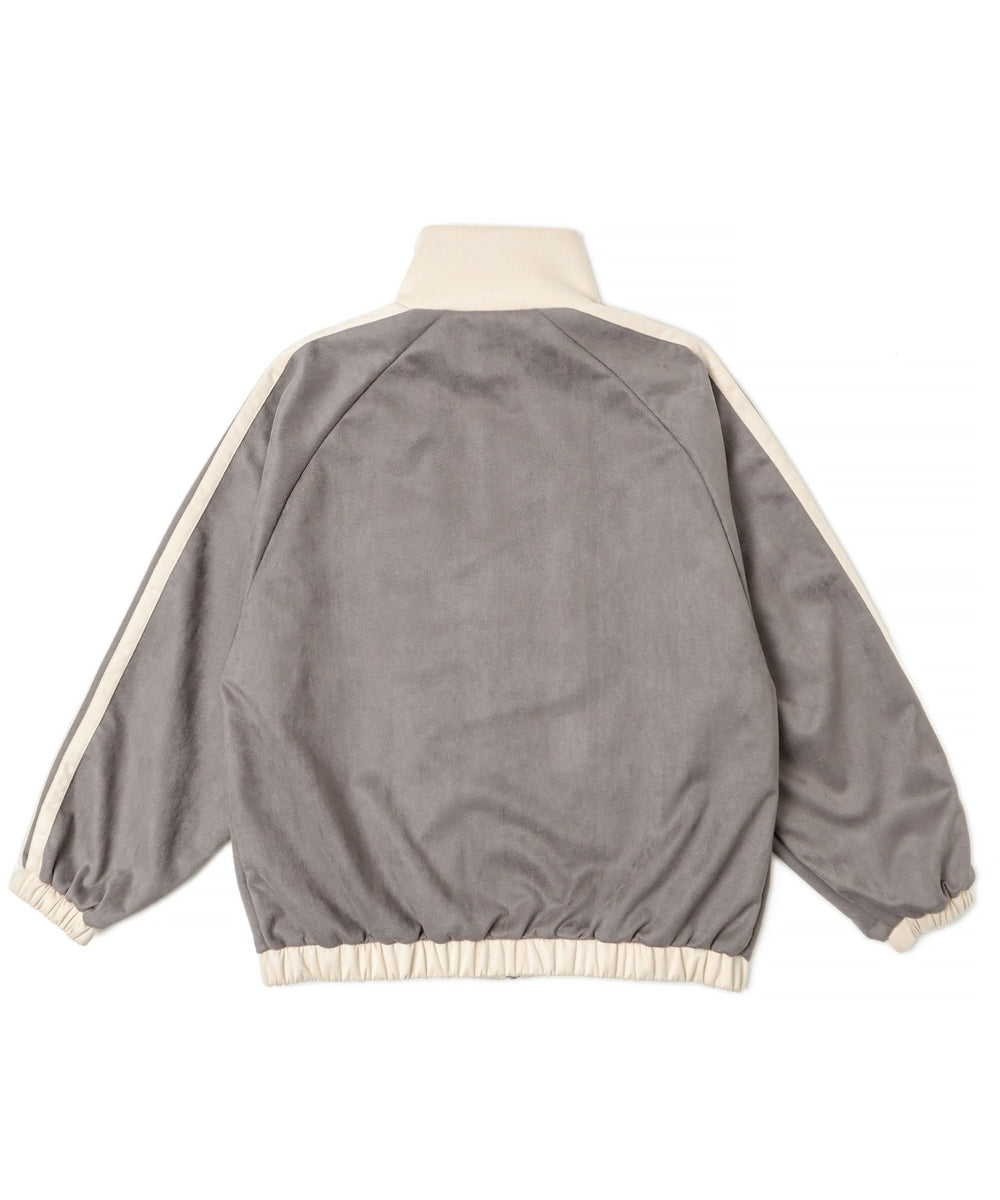 フェイクスウェードライントラックジャケット