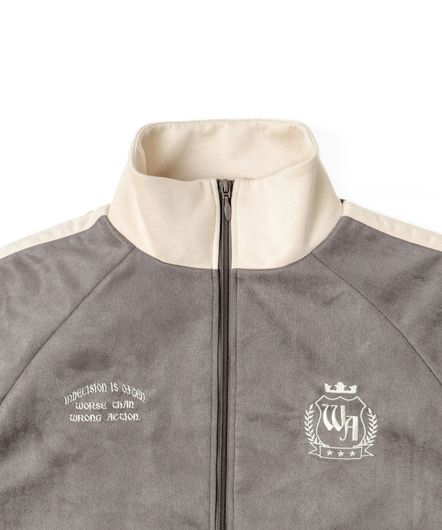 フェイクスウェードライントラックジャケット