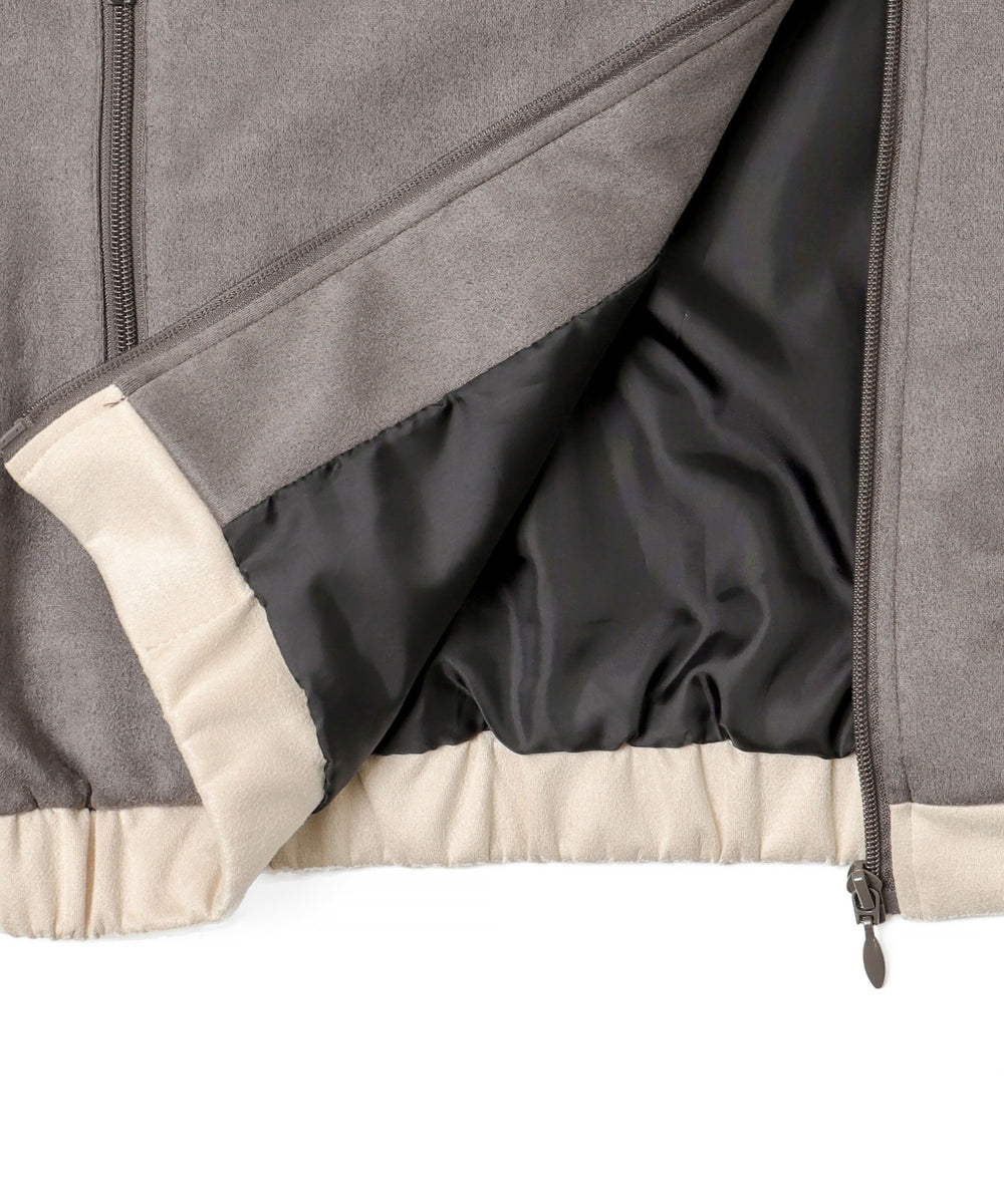 フェイクスウェードライントラックジャケット