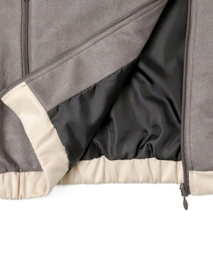 フェイクスウェードライントラックジャケット