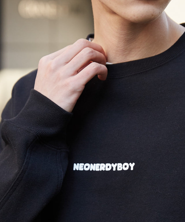 THEBOYエルボーパッチクルーネックPO