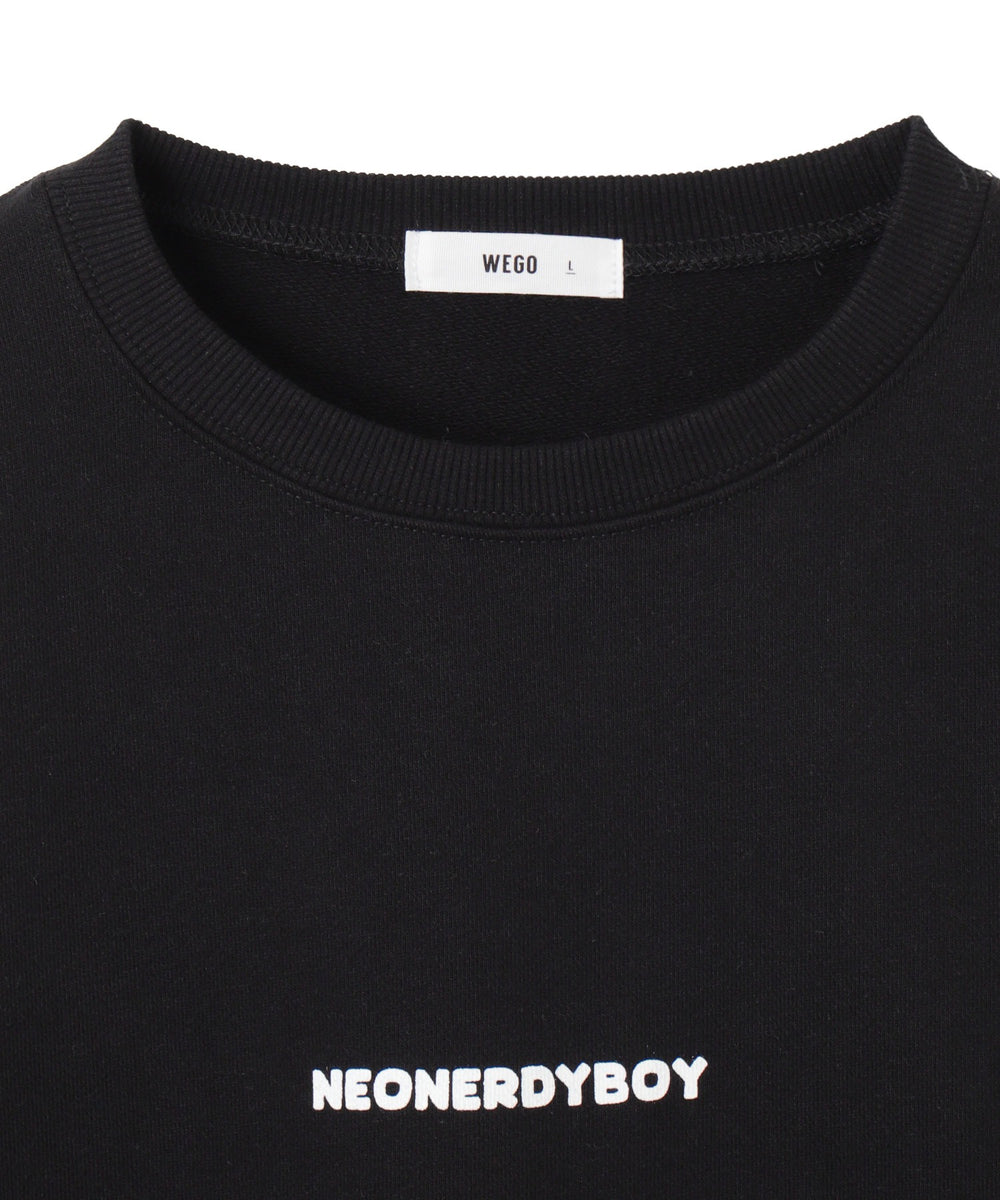 THEBOYエルボーパッチクルーネックPO