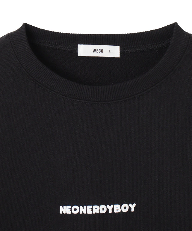 THEBOYエルボーパッチクルーネックPO