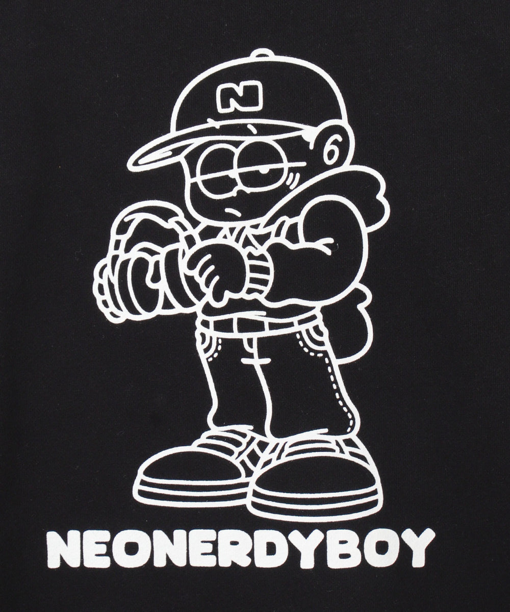 THEBOYエルボーパッチクルーネックPO