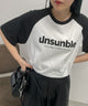 ラグラングラフィックショートT/柄1/unsunbleロゴ モデル:155cm M着用