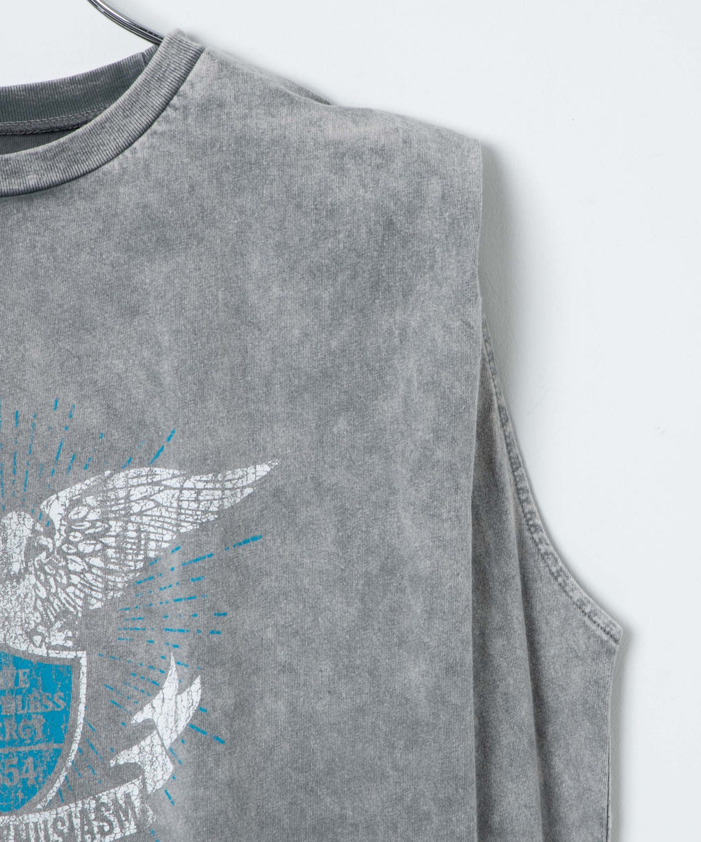 ヴィンテージウォッシュタックノースリーブT