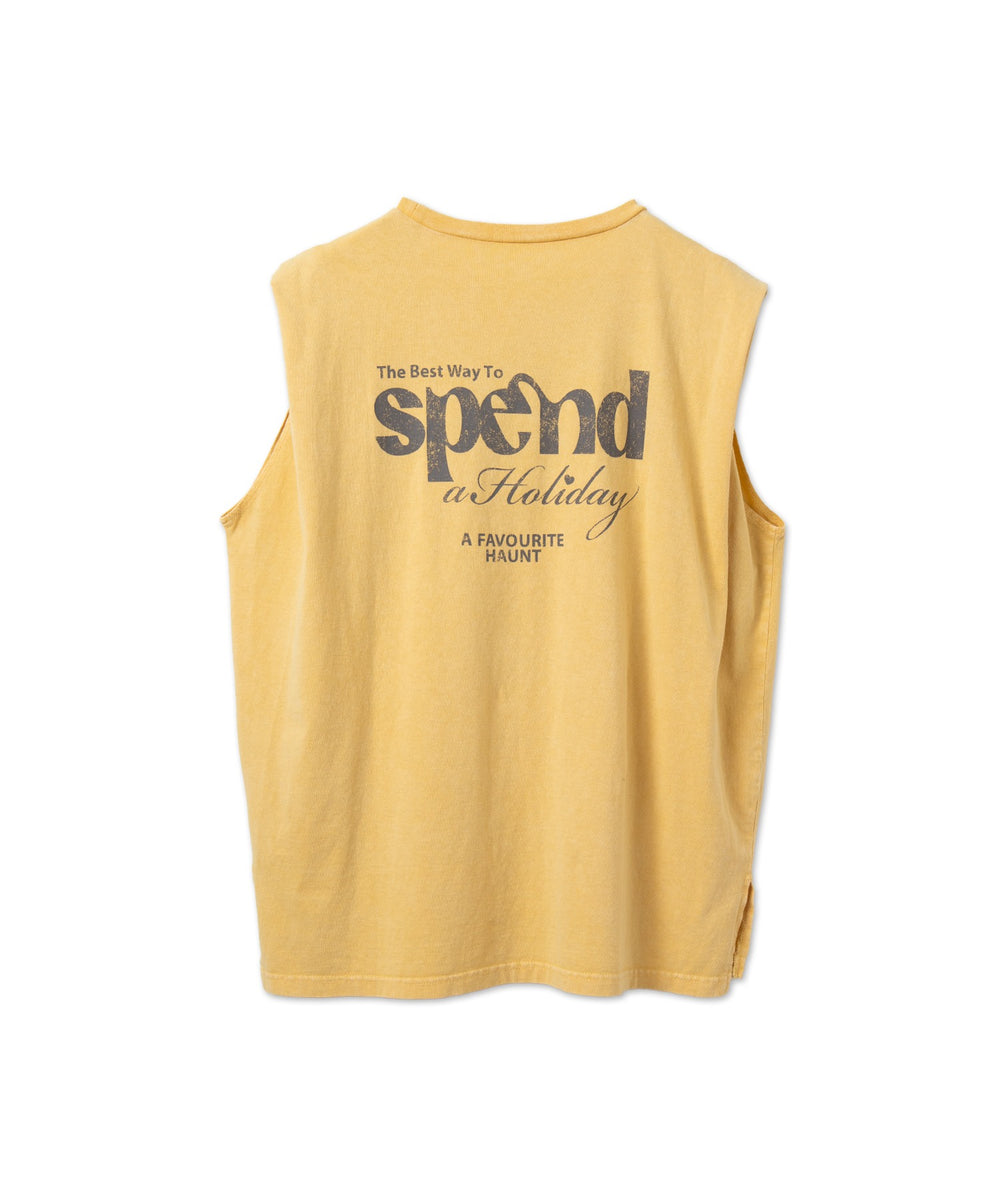 ヴィンテージウォッシュタックノースリーブT