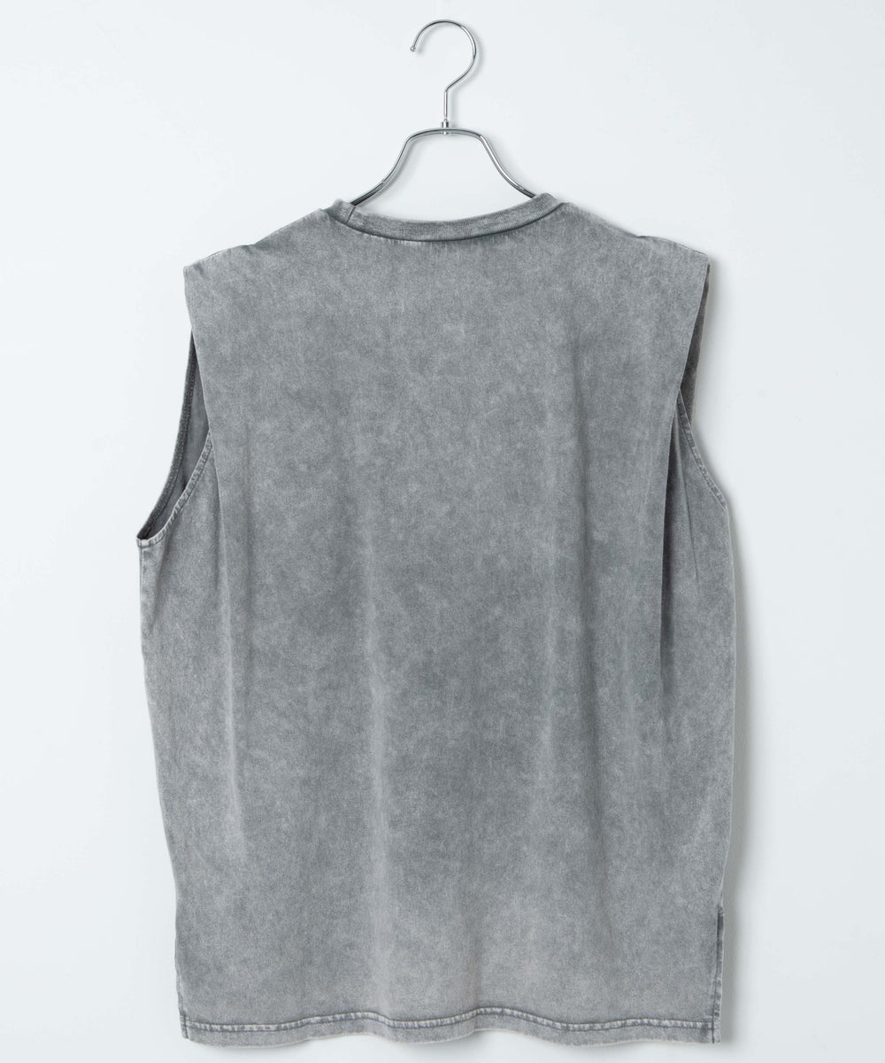 ヴィンテージウォッシュタックノースリーブT