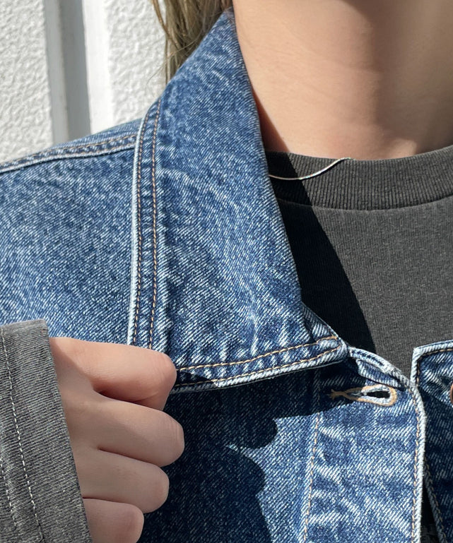 デニムショートベスト