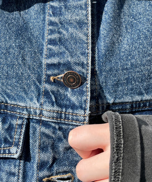 デニムショートベスト