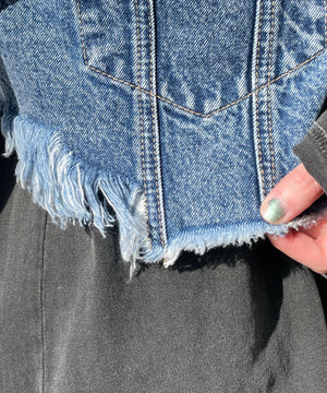 デニムショートベスト