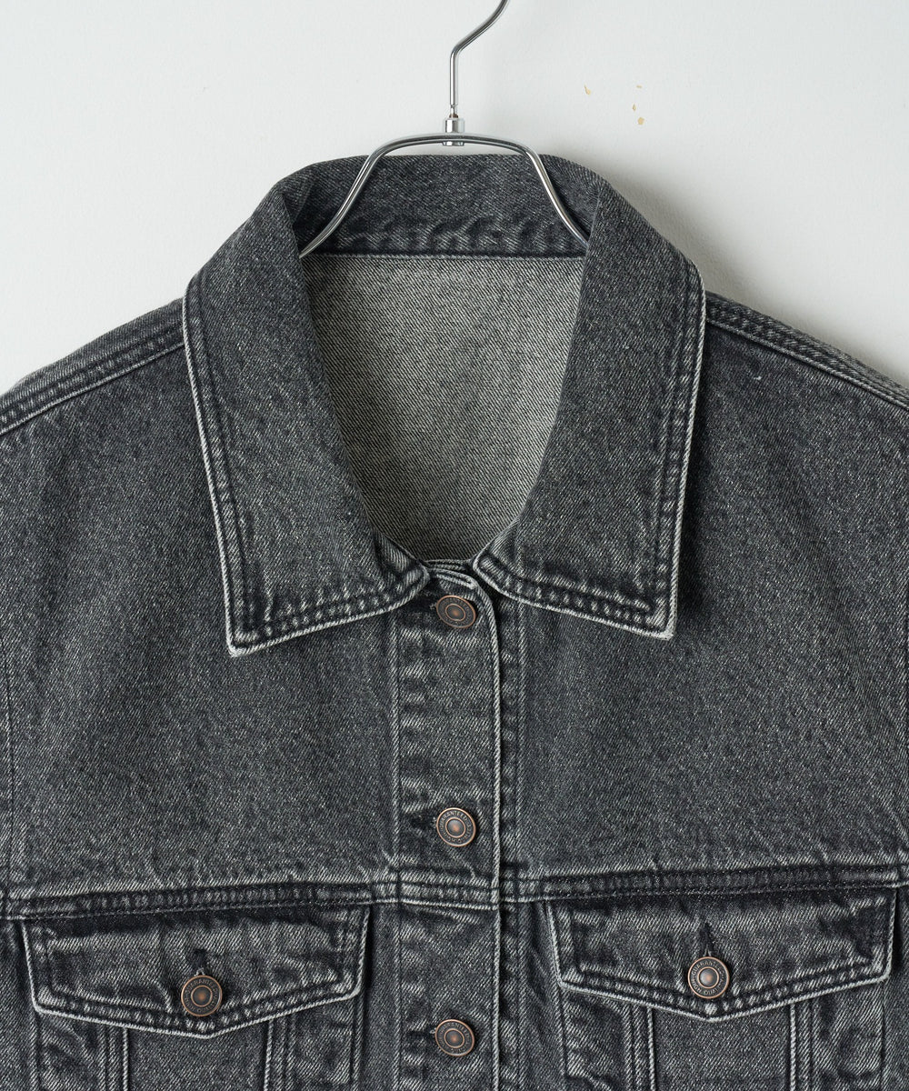 デニムショートベスト