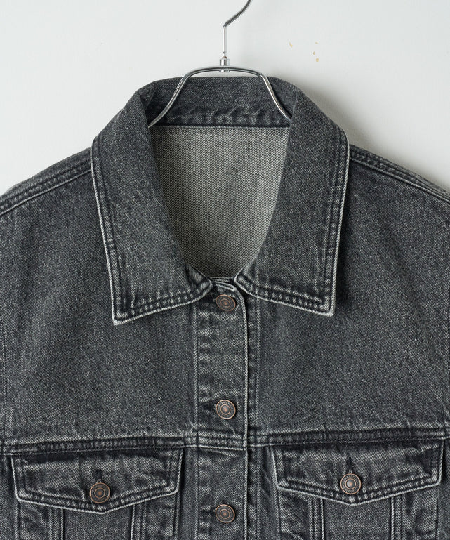 デニムショートベスト