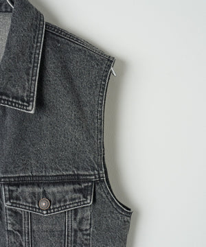 デニムショートベスト