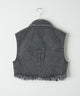 デニムショートベスト