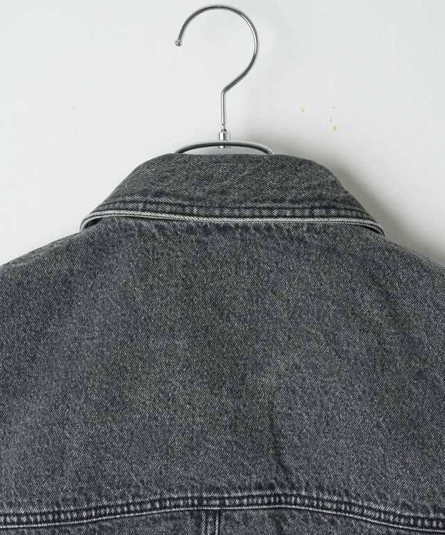 デニムショートベスト