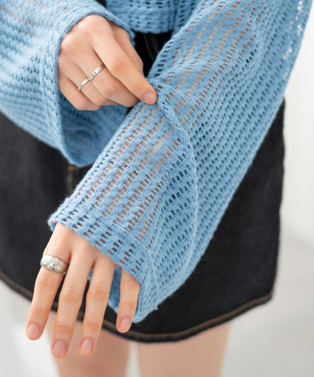 メッシュリボンカーディガン