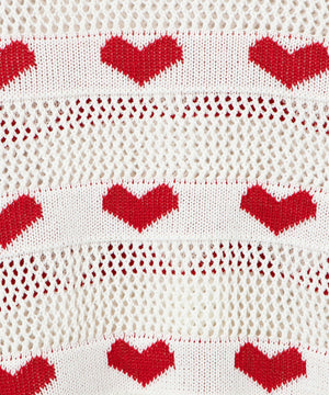 ハートメッシュニットプルオーバー