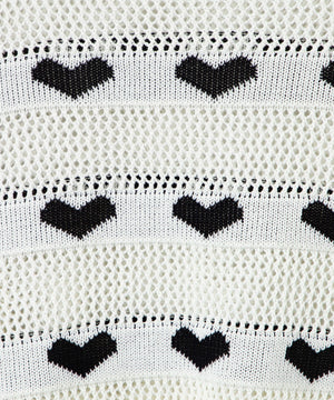 ハートメッシュニットプルオーバー