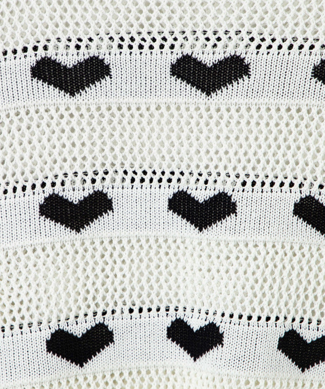 ハートメッシュニットプルオーバー