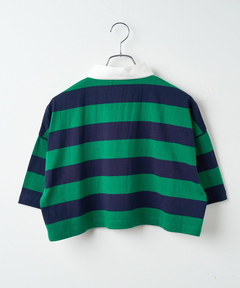 ワンポイント刺繍ラガーシャツ