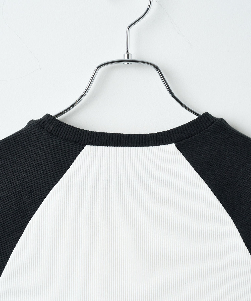 ラインストーンラグランちびT