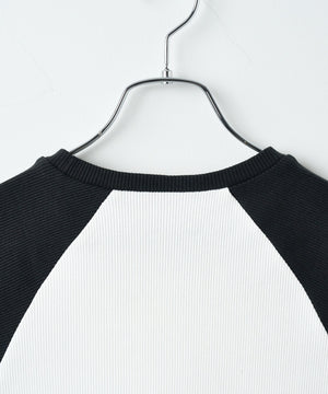 ラインストーンラグランちびT