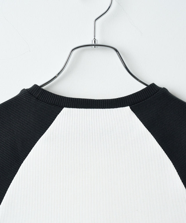 ラインストーンラグランちびT