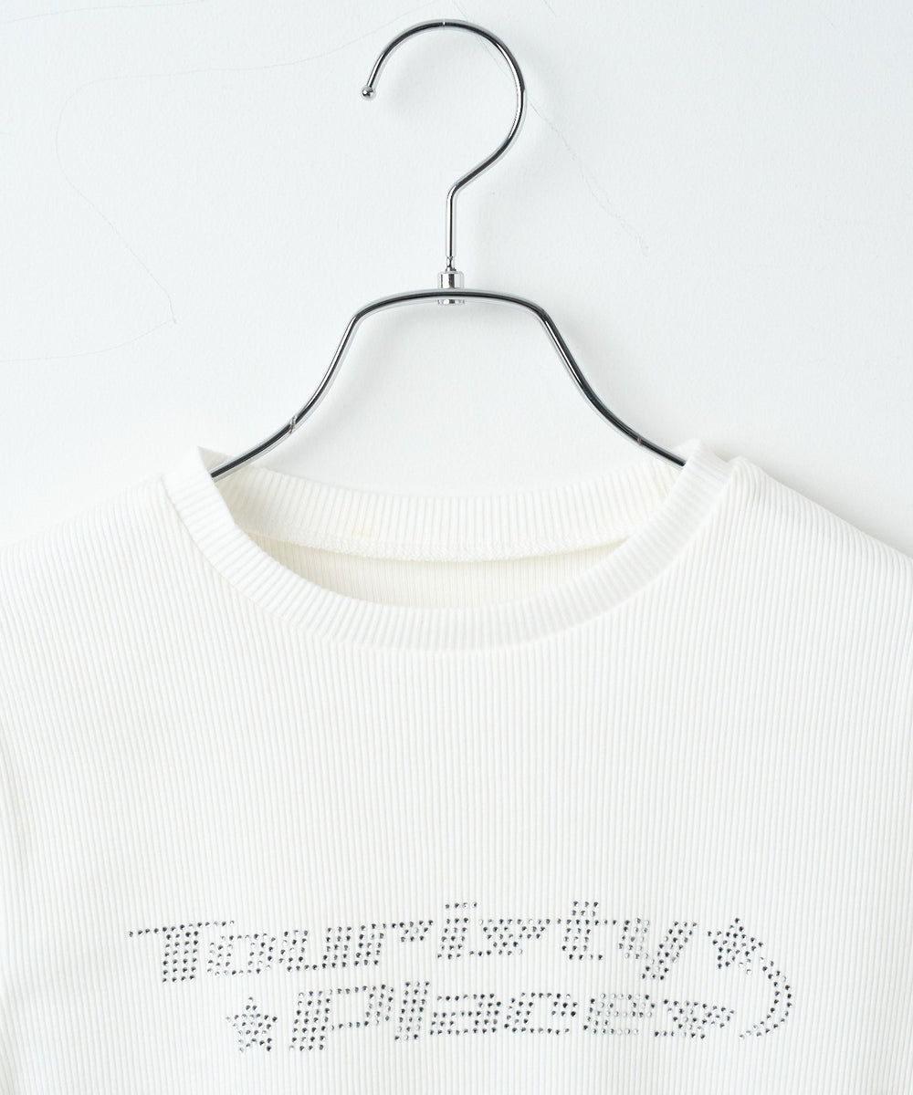 ラインストーンリブちびT