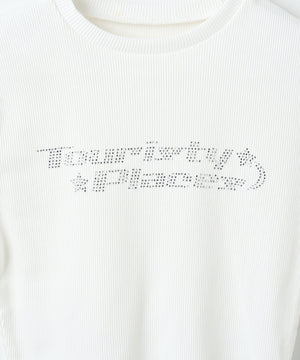 ラインストーンリブちびT