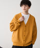 オーバーフィットドライタッチカーディガン/イエロー モデル：175cm L着用