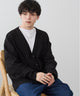 オーバーフィットドライタッチカーディガン/ブラック モデル：175cm L着用