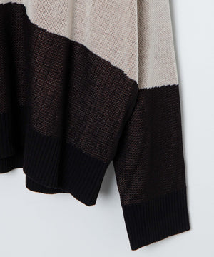 オーバーフィットドライタッチパターンカーディガン