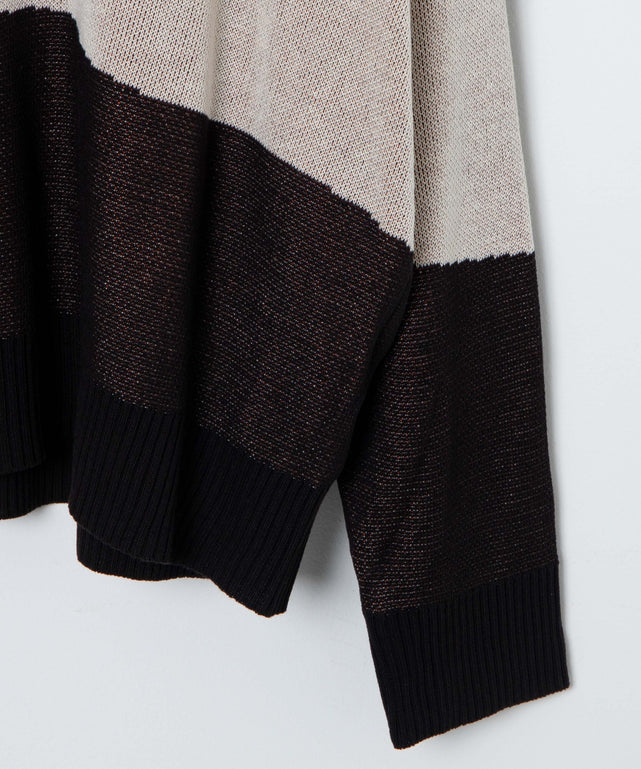 オーバーフィットドライタッチパターンカーディガン