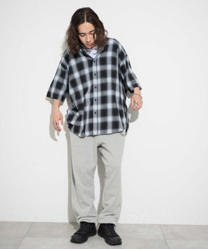 ブルー系チェック モデル：174cm L着用