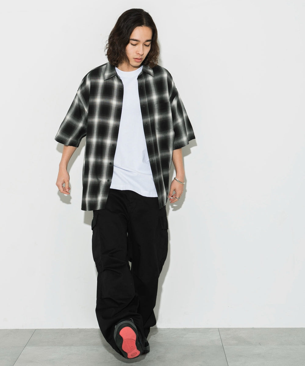 ブラック系チェック モデル：174㎝ L着用
