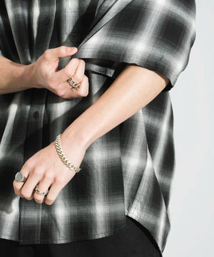 ブラック系チェック モデル：174㎝ L着用