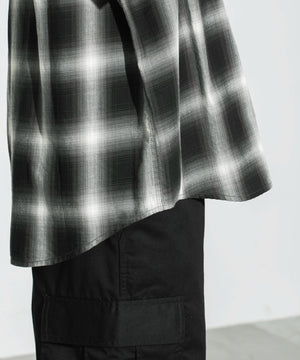 ブルー系チェック モデル：161cm L着用